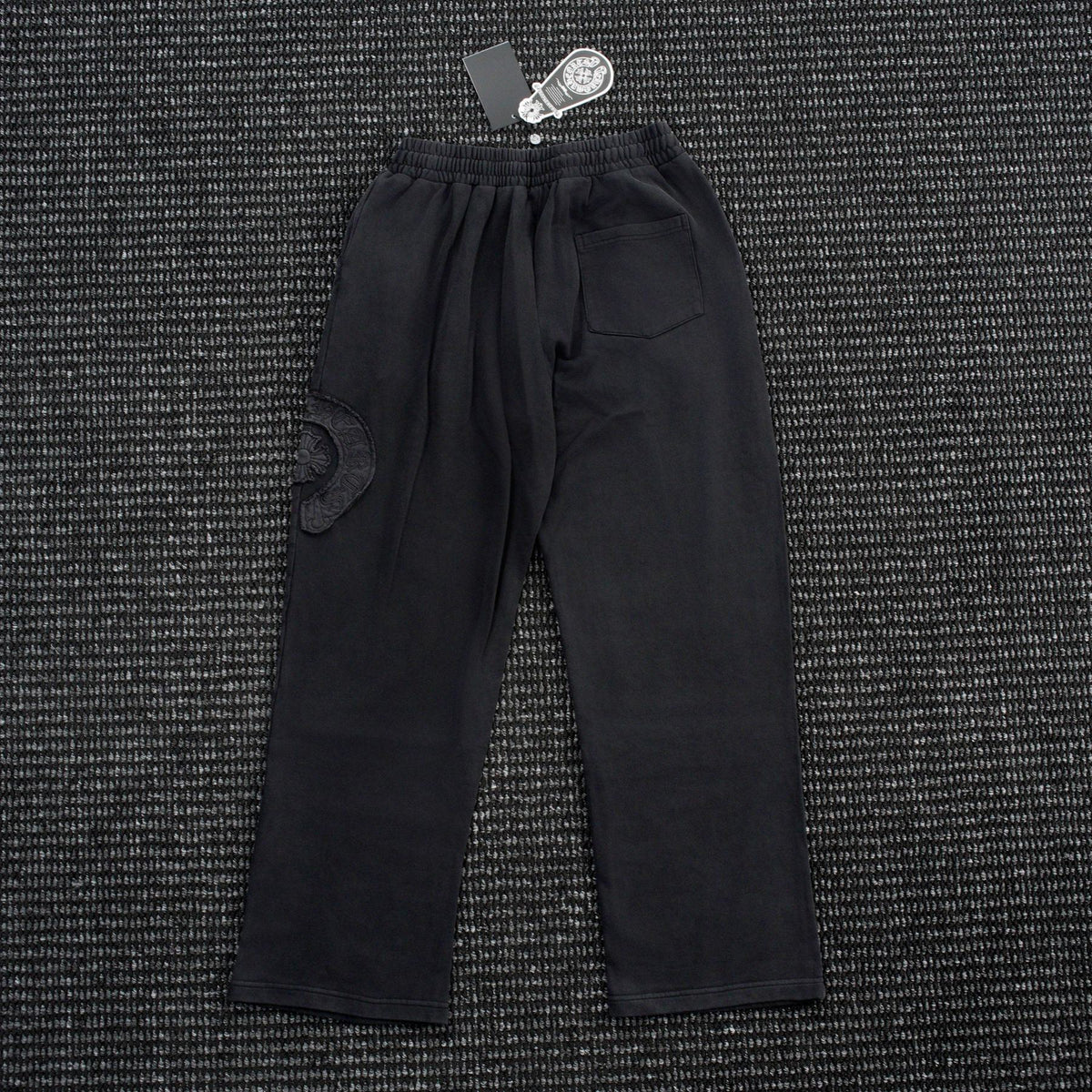 Chrome Hearts Horseshoe Embroidered Black Pants — front